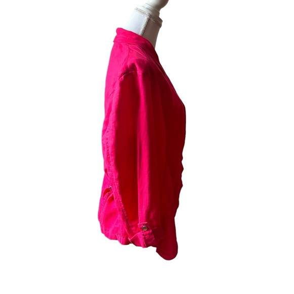 Chico's Women's NWT Linen Flyaway Francesca Jacket Size 2 USA SZ Large … - Picture 12 of 16